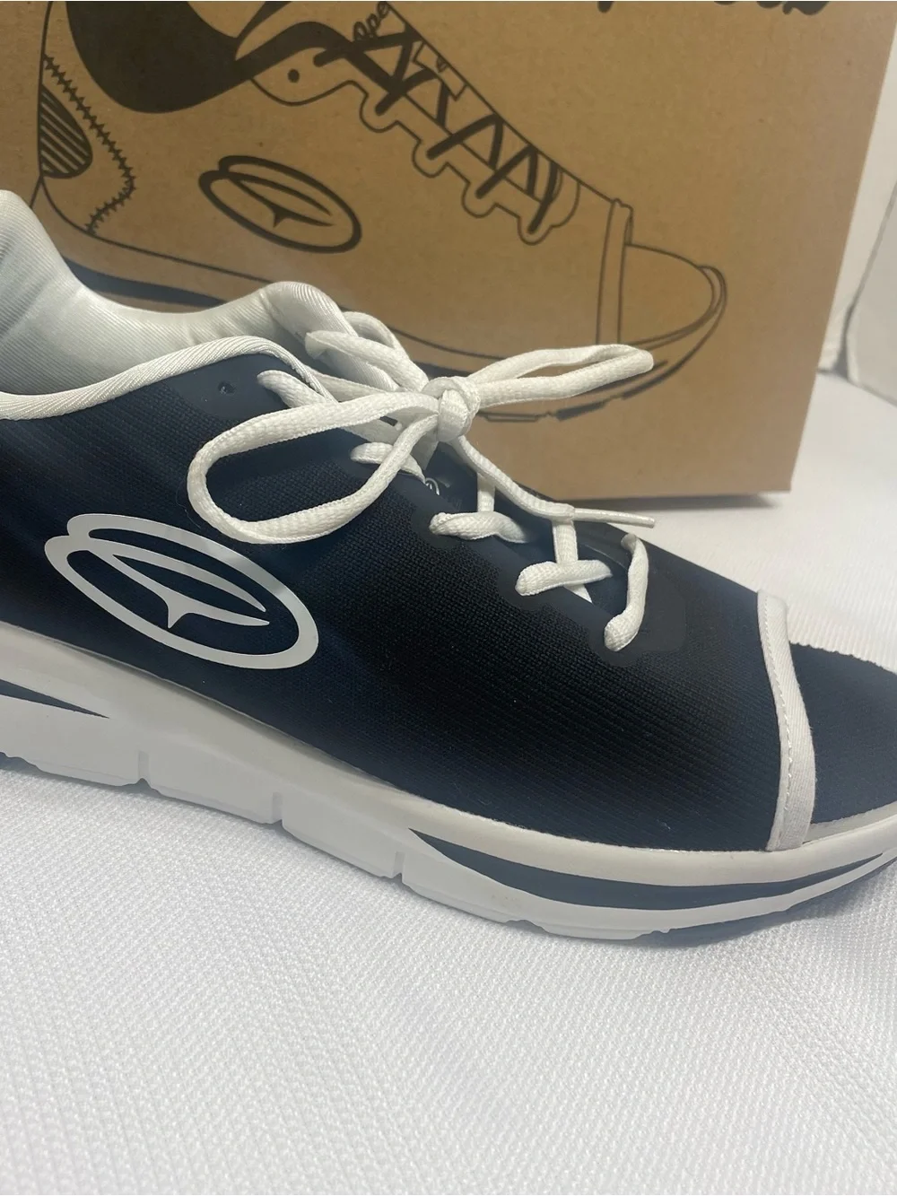 Women’s Black White Lace-Up Open-Toe Sneaker. Size 9.5. New in box. MSRP $90.